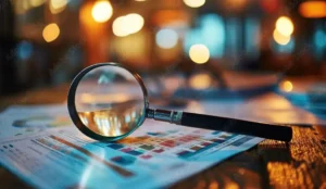 Image of a magnifying glass signifying the detailed and thorough nature of our compliance management services.